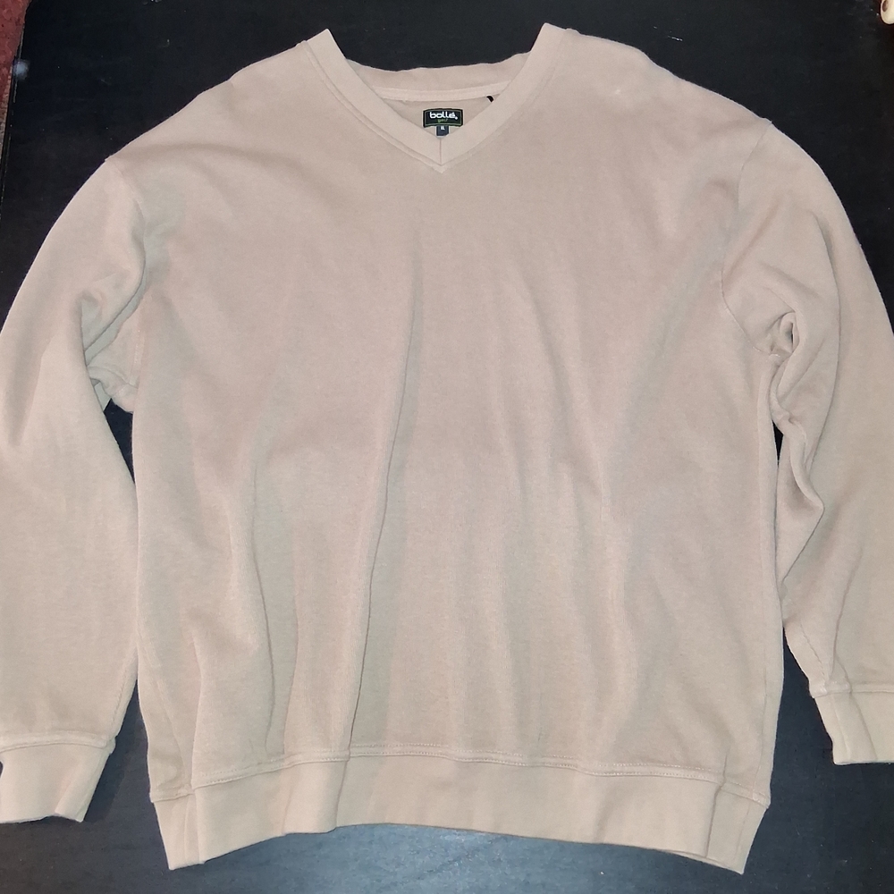 Bolle Golf Men’s Beige Longsleeve Sweater Size XL Golf Sweatshirt V Neck